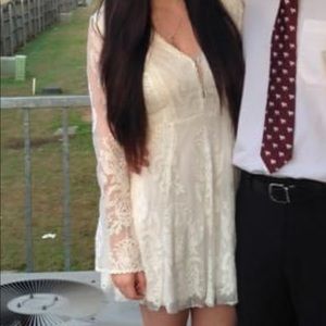 Delicate lace free people dress.